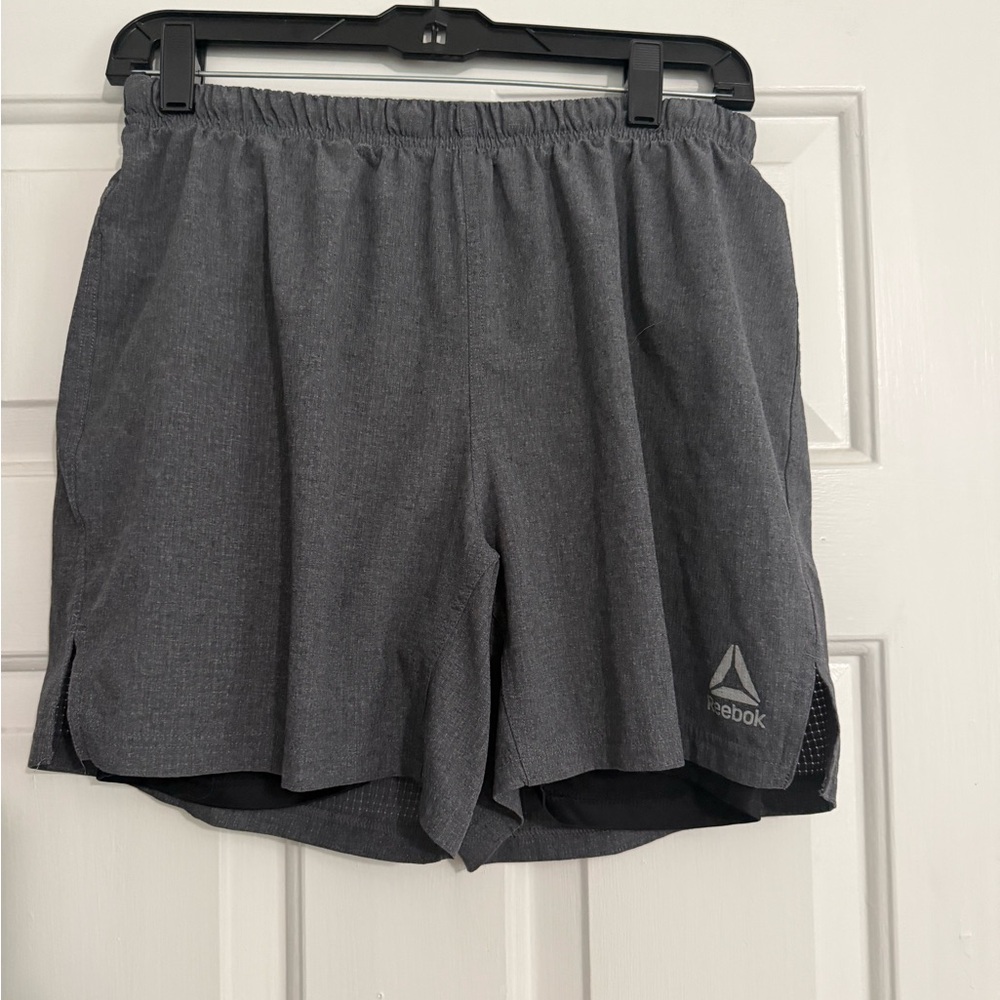 Reebok Men's Charcoal Athletic Shorts